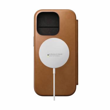 Nomad Modern Leather Folio iPhone 16 Pro English Tan