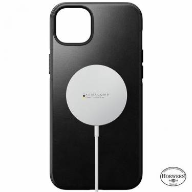 Nomad Modern Leather MagSafe Case, black - iPhone 14 Plus