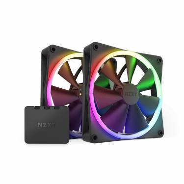 NZXT F140 RGB Twin Pack Black