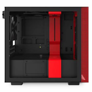 NZXT H210 Tempered Glass Matte Black/Red