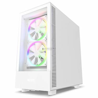 NZXT H5 Elite RGB Tempered Glass White