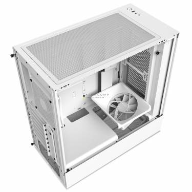 NZXT H5 Flow Tempered Glass White