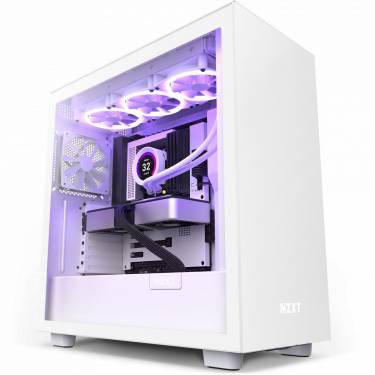 NZXT H7 Tempered Glass Matte White