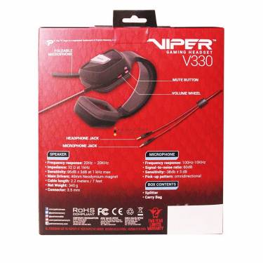 Patriot Viper V330 Gamer Headset Black