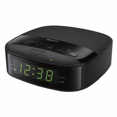 Philips Alarm Clock FM Radio Black