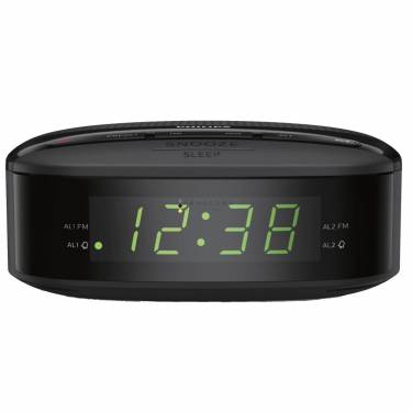 Philips Alarm Clock FM Radio Black