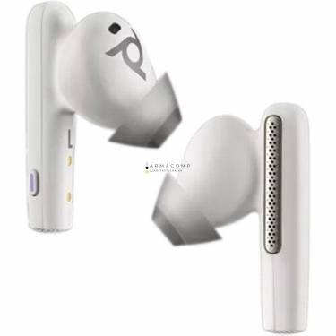 Poly Plantronics Voyager Free 60+ UC Touchscreen Charge Case USB-A Bluetooth Headset White Sand