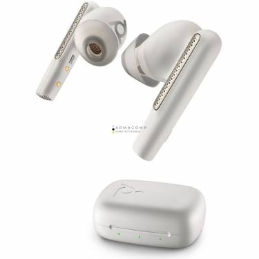 Poly Plantronics Voyager Free 60 UC Basic Charge Case USB-C Bluetooth Headset White Sand