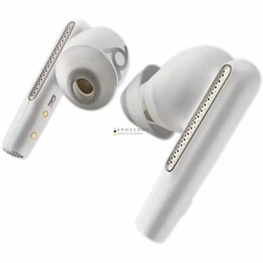 Poly Plantronics Voyager Free 60+ UC Touchscreen Charge Case USB-A Bluetooth Headset White Sand