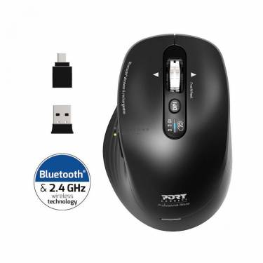 Port Designs Business Wireless Bluetooth Rechargeable Mouse Black