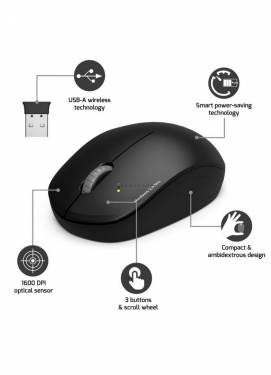 Port Designs Collection Wireless Mouse Black