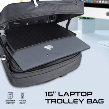 Promate  Persona-TR Versatile Travel Trolley Bag for Laptop with Multiple Compartments 16" Black