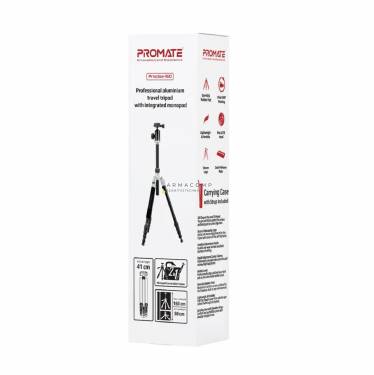 Promate  Precise-160 Premium Professional Anodized Aluminum Travel Tripod Black