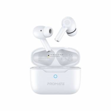 Promate  ProPods High-Definition ANC TWS Earphones with intellitouch Headset White