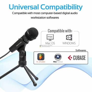 Promate  Tweeter-9 Universal Digital Dynamic Vocal Microphone Black