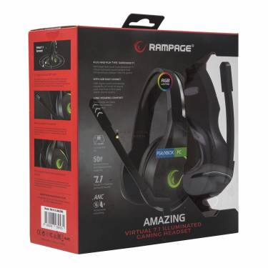 Rampage RM-K10 Amazing RGB Headset Black