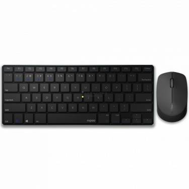 Rapoo 9000M Multi-mode Wireless Ultra-slim Keyboard ENG + Mouse Black