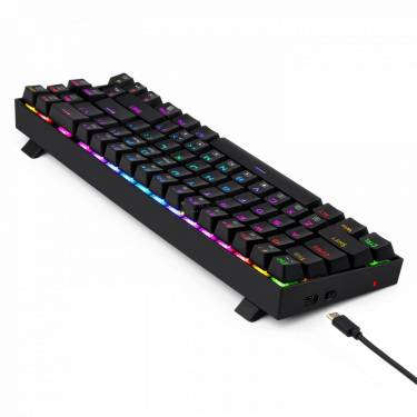 Redragon Deimos, Wired & Wireless Mechanical keyboard, RGB, brown switch Black HU