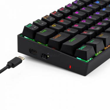 Redragon Deimos, Wired & Wireless Mechanical keyboard, RGB, red switch Black HU