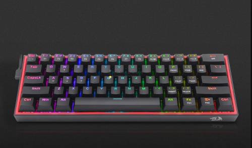 Redragon Fizz Pro black, wired&2.4G&BT mechanical Keyboard, RGB, blue switch Black HU