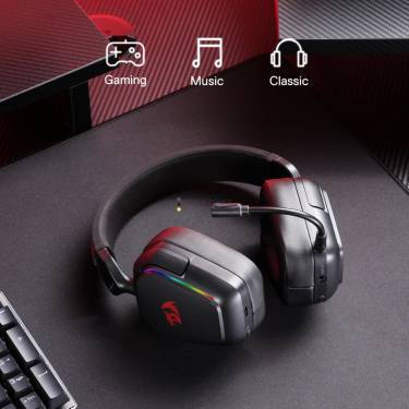 Redragon H868 Wireless Bluetooth RGB Gaming Headset Black