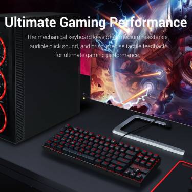 Redragon Kumara 2 Red LED Backlight Red Mechanical Gaming Keyboard Black HU