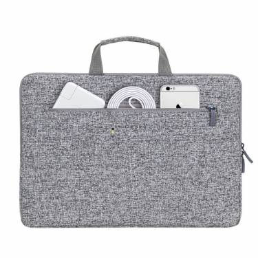 RivaCase 7915 Laptop sleeve with handles 15,6col Light grey