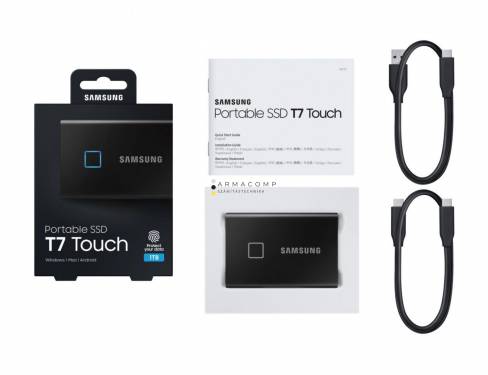 Samsung 1TB USB3.2/USB Type-C T7 Touch Black