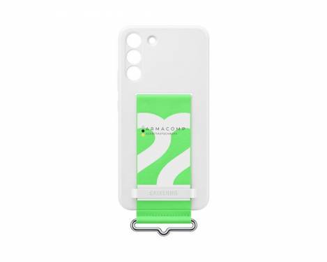 Samsung Galaxy S22+ Silicone Cover with Strap White