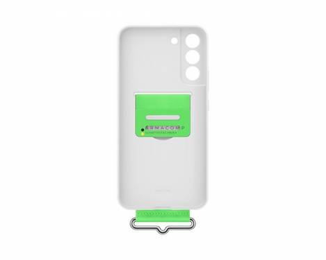 Samsung Galaxy S22+ Silicone Cover with Strap White