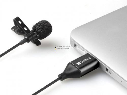 Sandberg Streamer USB Clip Microphone Black