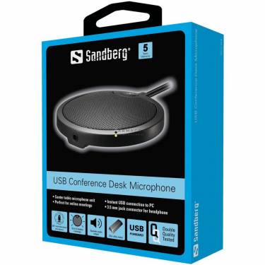 Sandberg USB Coference Desk Microphone Black