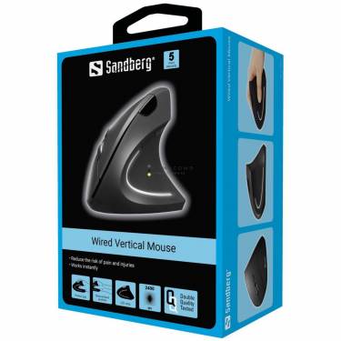 Sandberg Wired Vertical Mouse Black