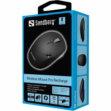 Sandberg Wireless Mouse Pro Recharge Black