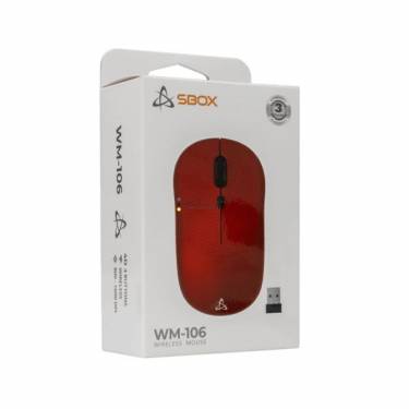 SBOX WM-106 Wireless Mouse Red