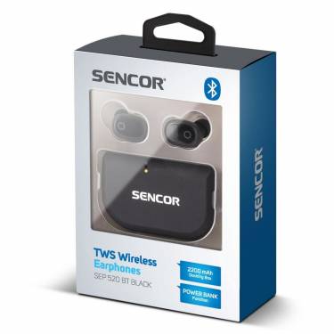 Sencor SEP 520BT BK True Wireless Bluetooth Headset Black