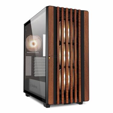 Sharkoon Rebel C70G RGB Tempered Glass Black/Wood