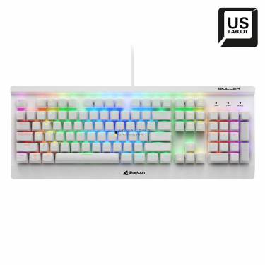 Sharkoon Skiller SGK3 Mechanical Gaming RGB Keyboard White US