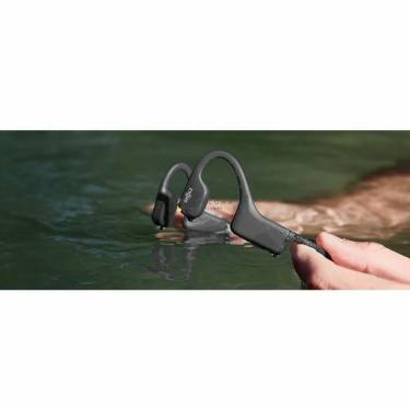 Shokz OpenSwim Bone Conduction Open-Ear MP3 Swimming Wireless Bluetooth Headphones Black