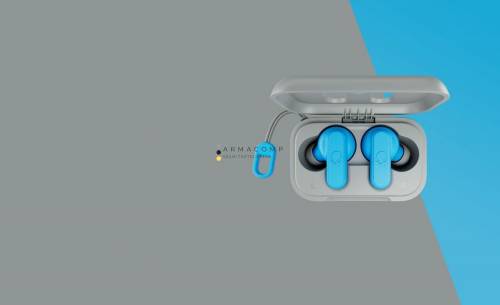 Skullcandy Dime True Wireless Bluetooth Earbuds Light Grey/Blue