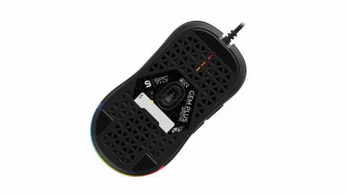 SPC Gear GEM Plus RGB Gamber Mouse Black