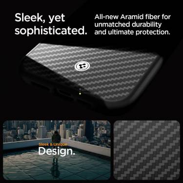 Spigen Enzo Aramid iPhone 15 Pro Matte Black