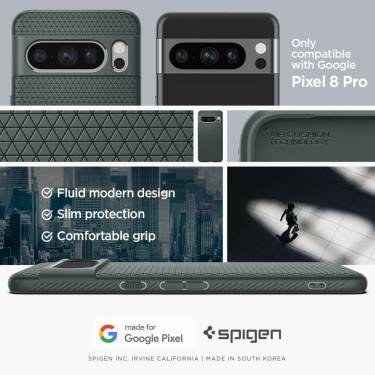 Spigen Google Pixel 8 Pro Liquid Air Abyss Green