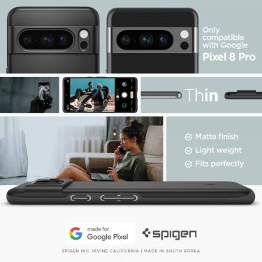 Spigen Google Pixel 8 Pro Thin Fit Black