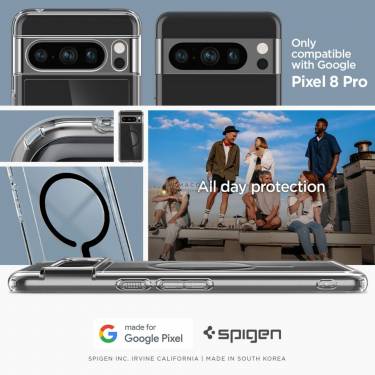 Spigen Google Pixel 8 Pro Ultra Hybrid OneTap Metal Ring MagSafe Black