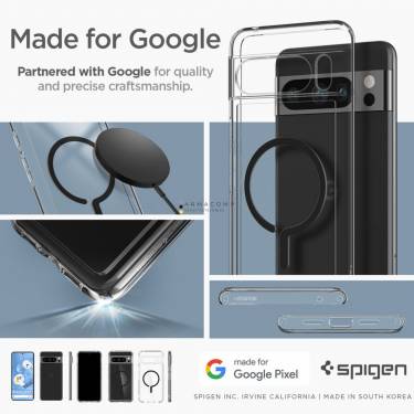 Spigen Google Pixel 8 Pro Ultra Hybrid OneTap Metal Ring MagSafe Black