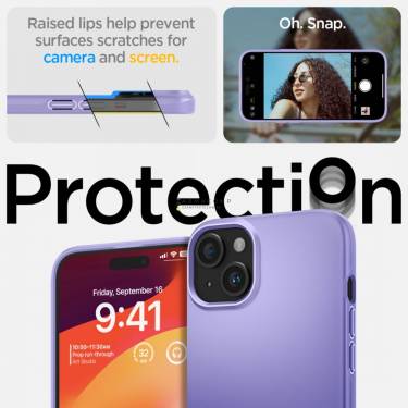 Spigen iPhone 15 Case Thin Fit Iris Purple