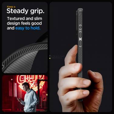 Spigen iPhone 15 Pro Case Liquid Air Matte Black