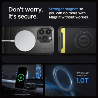 Spigen iPhone 15 Pro Case Rugged Armor (MagFit) Matte Black