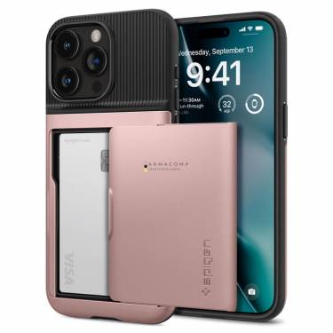 Spigen iPhone 15 Pro Case Slim Armor CS Rose Gold